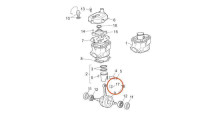 Cuscinetto per perno dello stelo Piaggio OEM