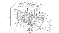 Tappo di scarico dell'olio (parte inferiore del motore) Piaggio OEM Tappo di scarico dell'olio (parte inferiore del motore) Piaggio OEM