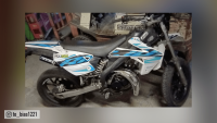 Impianto di scarico Voca Chromed 50/70 cc Cross