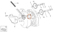 Anello elastico per pompa dell'olio - Pignone di trasmissione Piaggio OEM Anello elastico per pompa dell'olio - Pignone di trasmissione Piaggio OEM