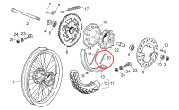 Raggio ruota posteriore Piaggio OEM Raggio ruota posteriore Piaggio OEM
