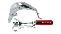 Impianto di scarico Voca Chromed 50/70 cc Cross Impianto di scarico Voca Chromed 50/70 cc Cross