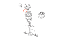 Dado della testata / Dado della calotta della camera di combustione Piaggio OEM Dado della testata / Dado della calotta della camera di combustione Piaggio OEM