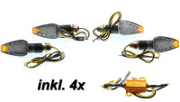 Set di indicatori di direzione a LED Motoflow New Century Carbon Set di indicatori di direzione a LED Motoflow New Century Carbon